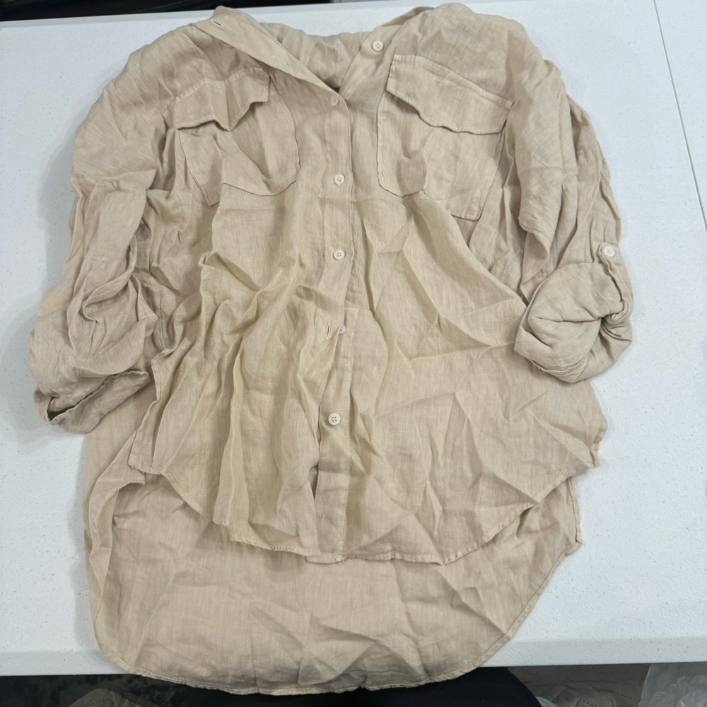 Zara linen button down - Picture 1 of 2